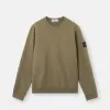 Sweat-shirt à col rond et coupe classique avec empiècements côtelés Sweat-shirt à col rond et coupe classique avec empiècements côtelés