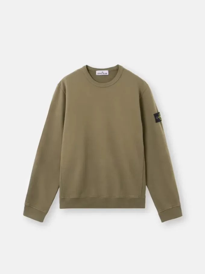 Sweat-shirt à col rond et coupe classique avec empiècements côtelés Sweat-shirt à col rond et coupe classique avec empiècements côtelés