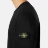 Sweat-shirt à col rond et coupe classique avec empiècements côtelés Sweat-shirt à col rond et coupe classique avec empiècements côtelés