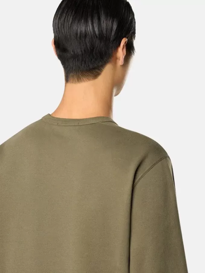 Sweat-shirt à col rond et coupe classique avec empiècements côtelés Sweat-shirt à col rond et coupe classique avec empiècements côtelés