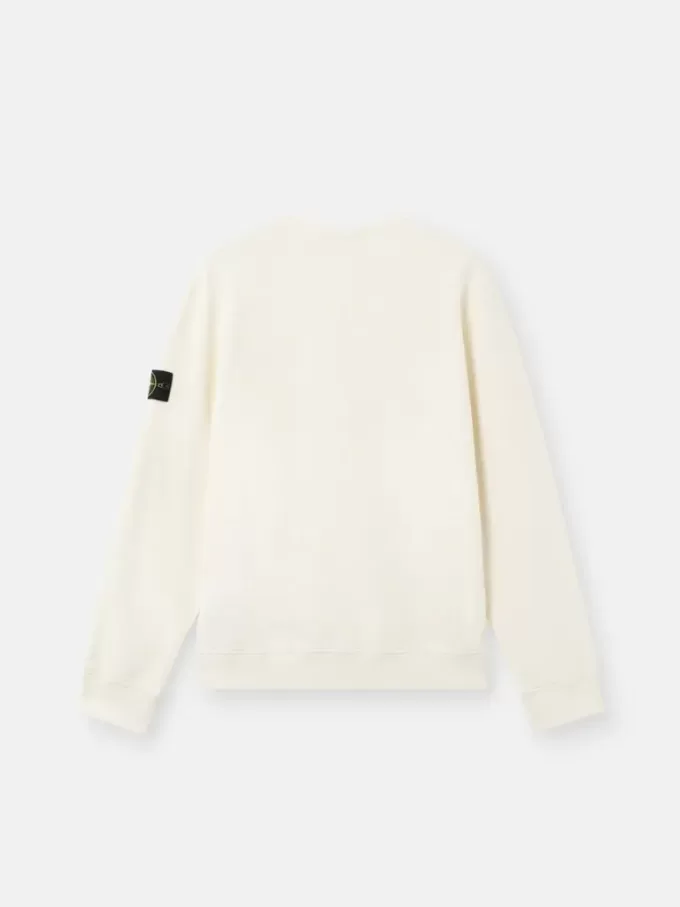 Sweat-shirt à col rond et coupe classique avec empiècements côtelés Sweat-shirt à col rond et coupe classique avec empiècements côtelés