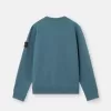 Sweat-shirt à col rond et coupe classique avec empiècements côtelés Sweat-shirt à col rond et coupe classique avec empiècements côtelés