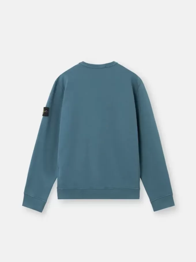 Sweat-shirt à col rond et coupe classique avec empiècements côtelés Sweat-shirt à col rond et coupe classique avec empiècements côtelés