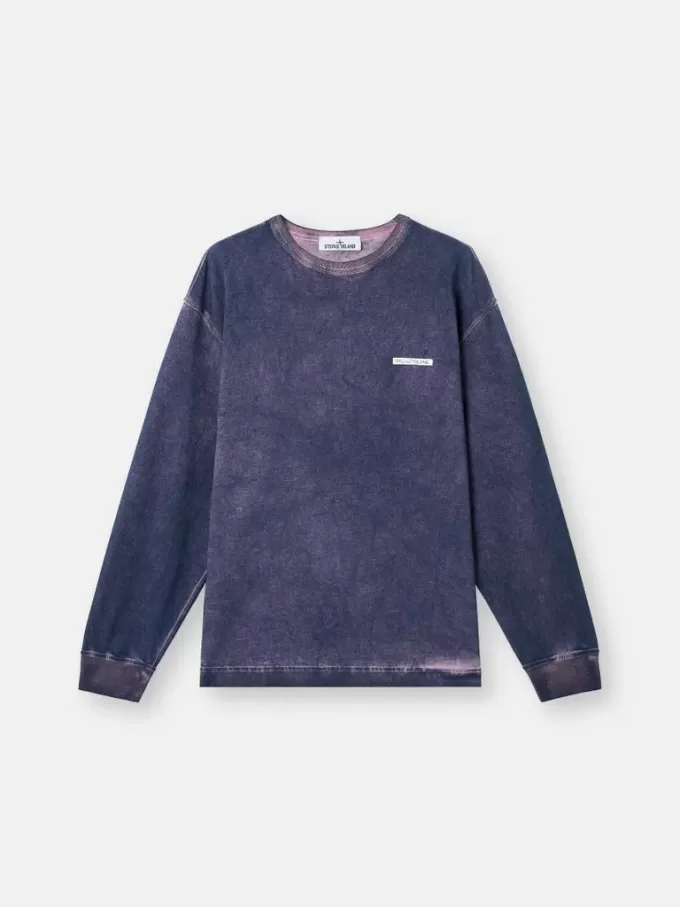 Sweat-shirt à col rond et coupe classique avec inscription imprimée