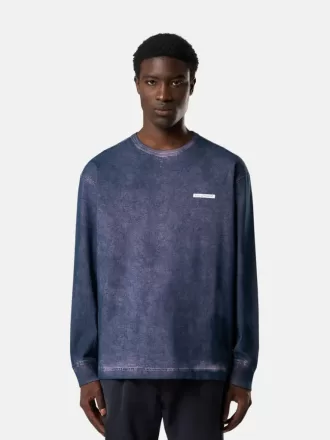 Sweat-shirt à col rond et coupe classique avec inscription imprimée Sweat-shirt à col rond et coupe classique avec inscription imprimée