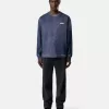 Sweat-shirt à col rond et coupe classique avec inscription imprimée
