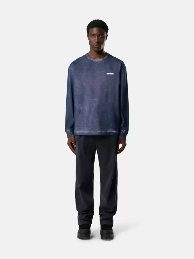 Sweat-shirt à col rond et coupe classique avec inscription imprimée