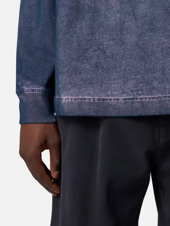 Sweat-shirt à col rond et coupe classique avec inscription imprimée