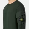 Sweat-shirt à col rond et coupe classique avec poches sur les manches Sweat-shirt à col rond et coupe classique avec poches sur les manches