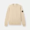 Sweat-shirt à col rond et coupe classique avec poignets élastiqués