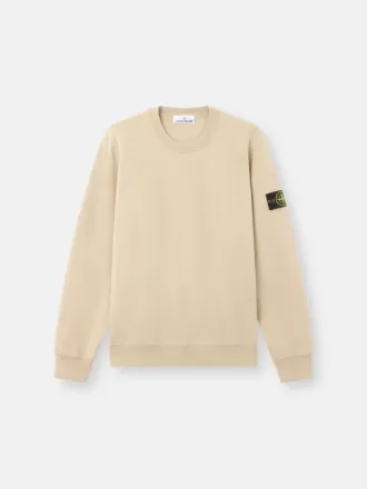 Sweat-shirt à col rond et coupe classique avec poignets élastiqués