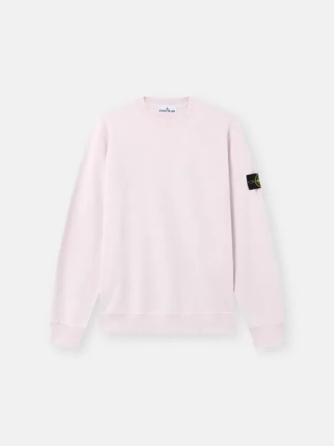 Sweat-shirt à col rond et coupe classique avec poignets élastiqués