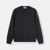 Sweat-shirt à col rond et coupe classique avec poignets élastiqués