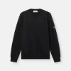 Sweat-shirt à col rond et coupe classique avec poignets élastiqués