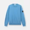 Sweat-shirt à col rond et coupe classique avec poignets élastiqués
