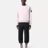 Sweat-shirt à col rond et coupe classique avec poignets élastiqués