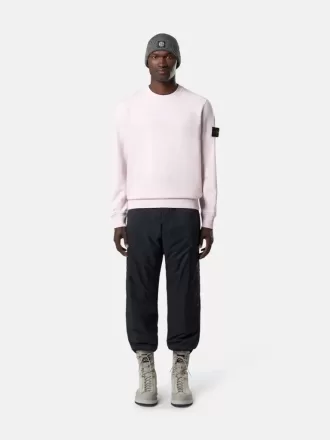 Sweat-shirt à col rond et coupe classique avec poignets élastiqués Sweat-shirt à col rond et coupe classique avec poignets élastiqués