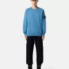 Sweat-shirt à col rond et coupe classique avec poignets élastiqués
