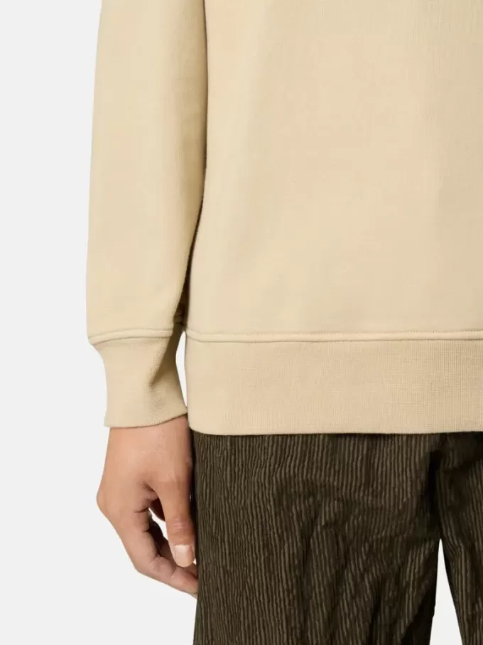 Sweat-shirt à col rond et coupe classique avec poignets élastiqués
