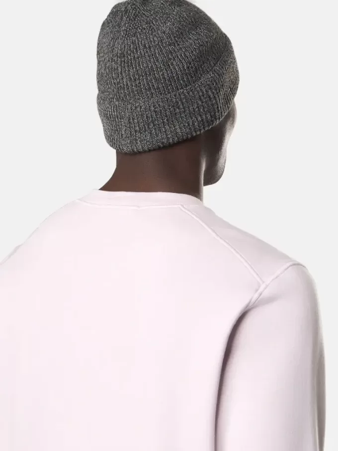 Sweat-shirt à col rond et coupe classique avec poignets élastiqués