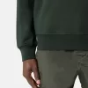 Sweat-shirt à col rond et coupe classique avec poignets élastiqués