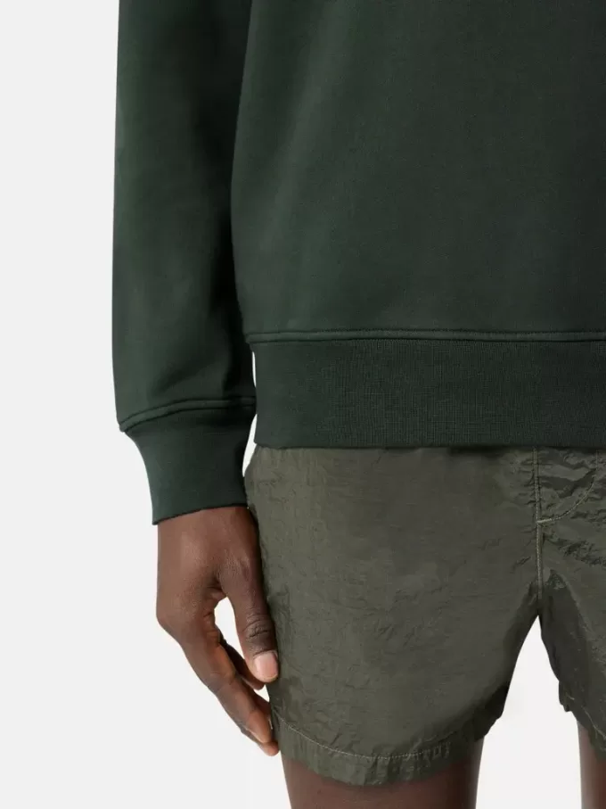 Sweat-shirt à col rond et coupe classique avec poignets élastiqués