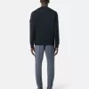 Sweat-shirt à col rond et coupe classique avec poignets élastiqués