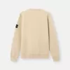 Sweat-shirt à col rond et coupe classique avec poignets élastiqués