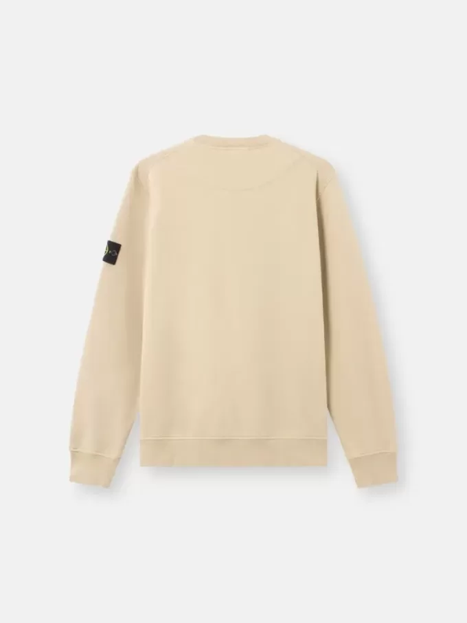 Sweat-shirt à col rond et coupe classique avec poignets élastiqués