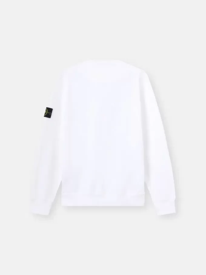 Sweat-shirt à col rond et coupe classique avec poignets élastiqués