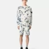 Sweat-shirt à col rond oversize avec imprimé camouflage Sweat-shirt à col rond oversize avec imprimé camouflage