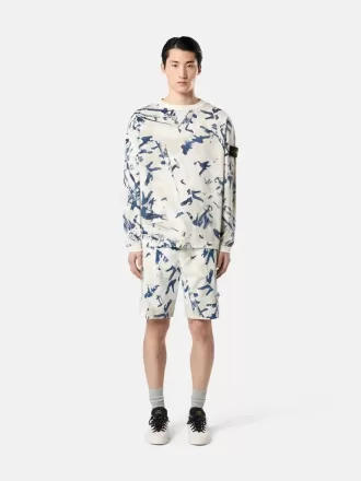 Sweat-shirt à col rond oversize avec imprimé camouflage