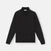 Sweat-shirt à demi-zip avec poches plaquées