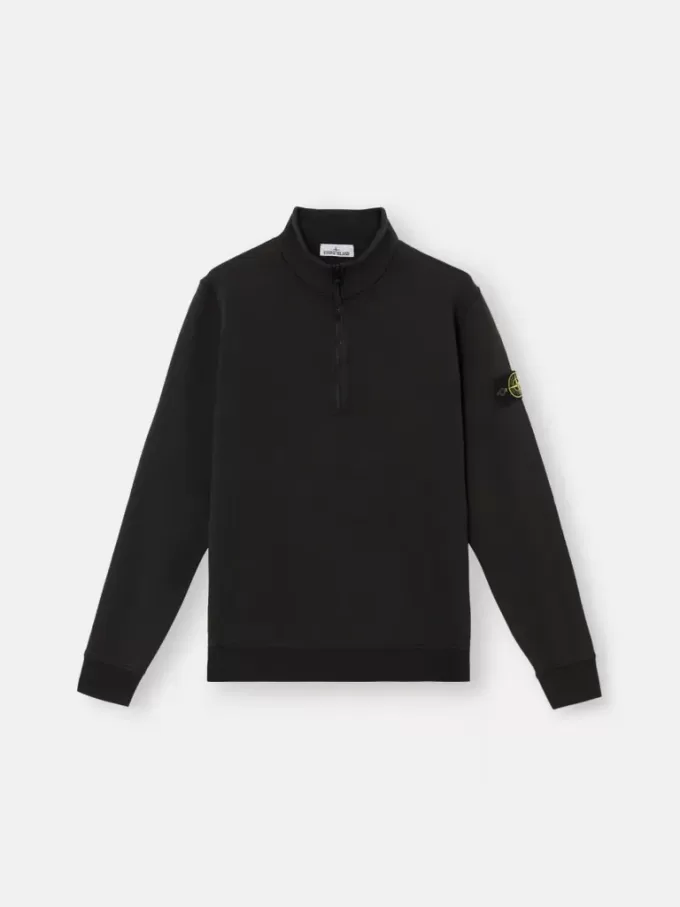Sweat-shirt à demi-zip avec poches plaquées
