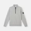 Sweat-shirt à demi-zip avec poches plaquées