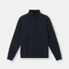 Sweat-shirt à demi-zip avec poches plaquées