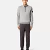 Sweat-shirt à demi-zip avec poches plaquées
