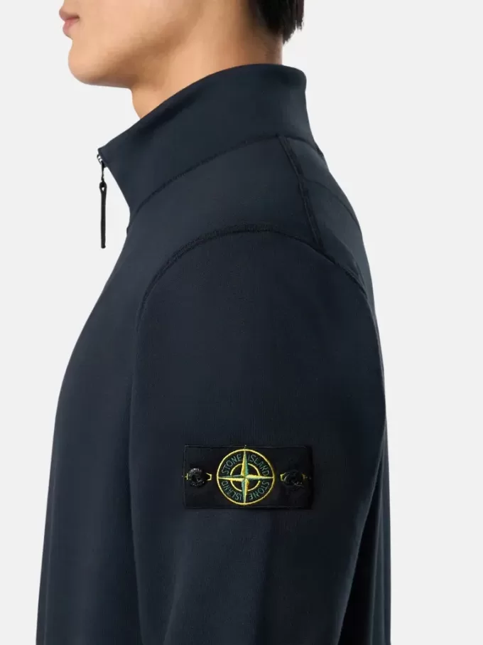 Sweat-shirt à demi-zip avec poches plaquées