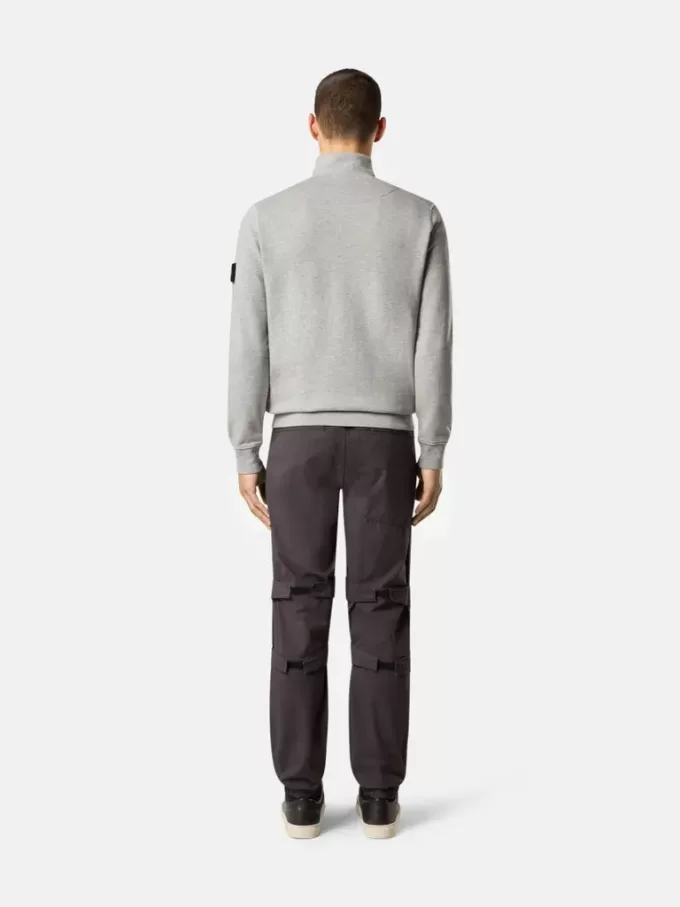 Sweat-shirt à demi-zip avec poches plaquées