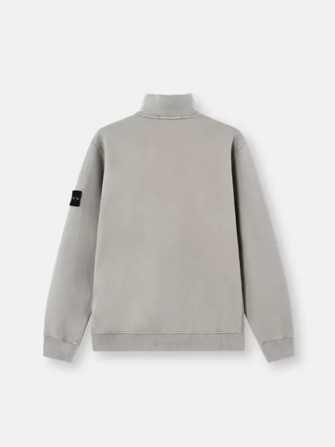 Sweat-shirt à demi-zip et coupe classique avec empiècements côtelés Sweat-shirt à demi-zip et coupe classique avec empiècements côtelés