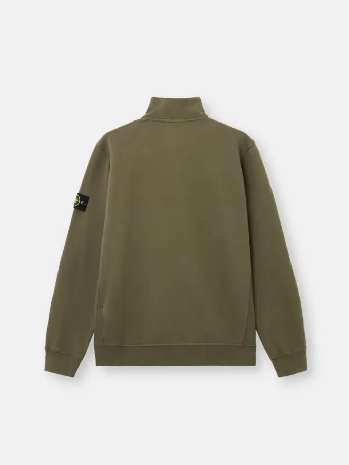 Sweat-shirt à demi-zip et coupe classique avec empiècements côtelés Sweat-shirt à demi-zip et coupe classique avec empiècements côtelés