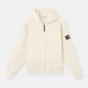 Sweat-shirt oversize à capuche et fermeture éclair, avec empiècements côtelés