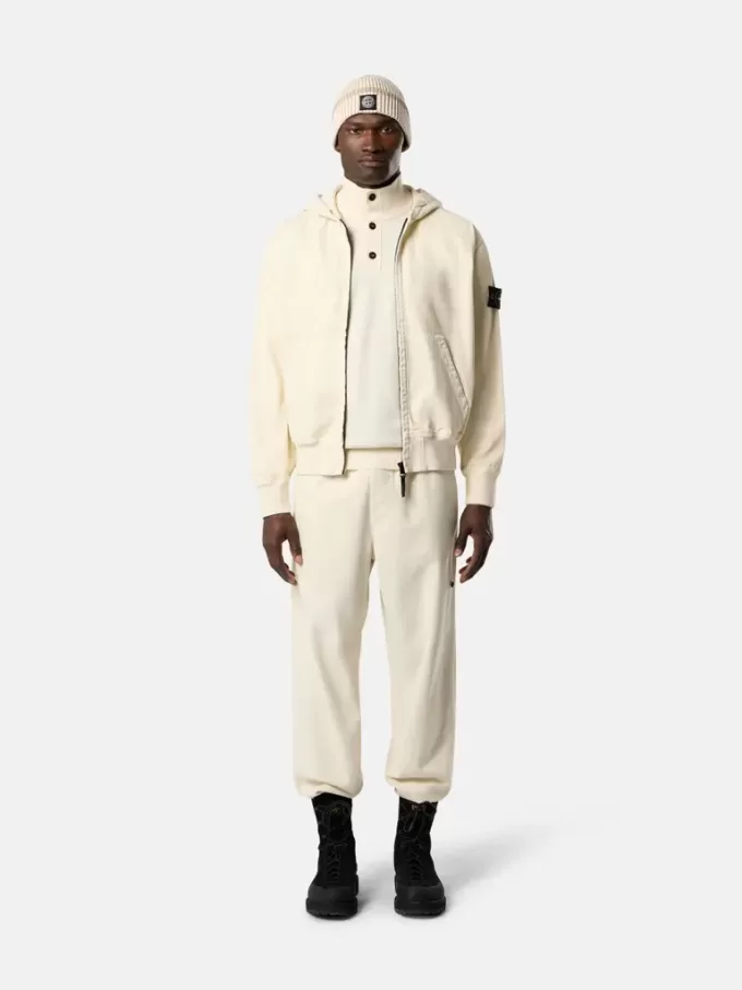 Sweat-shirt oversize à capuche et fermeture éclair, avec empiècements côtelés