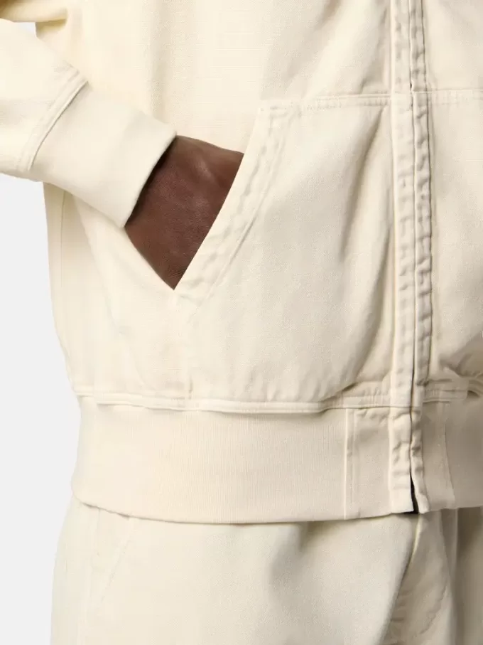Sweat-shirt oversize à capuche et fermeture éclair, avec empiècements côtelés