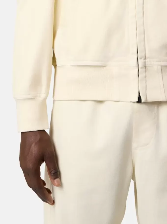 Sweat-shirt oversize à capuche et fermeture éclair, avec empiècements côtelés