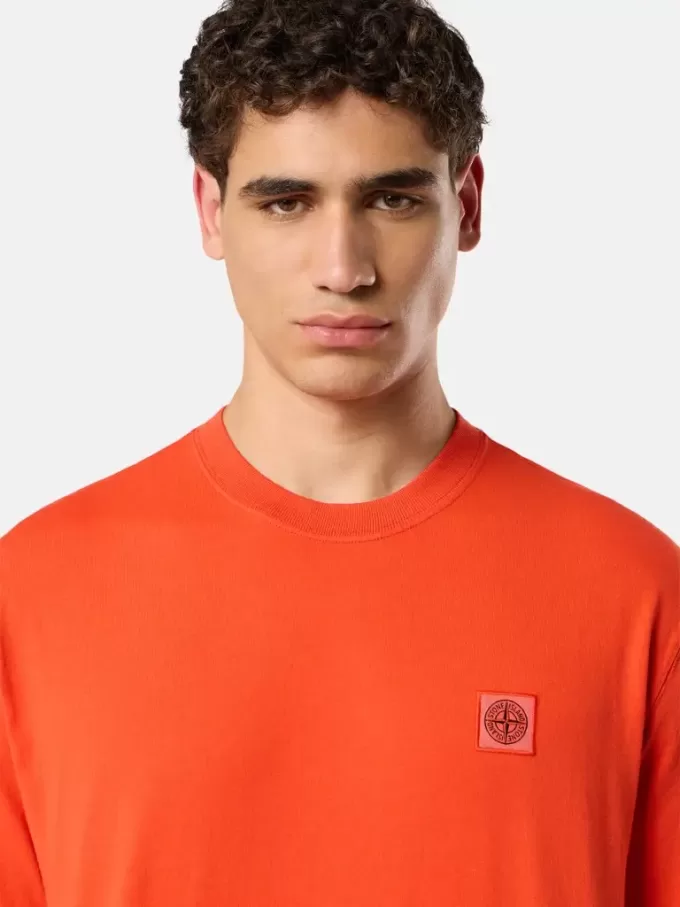 T-shirt à manches courtes et coupe classique avec patch Compass