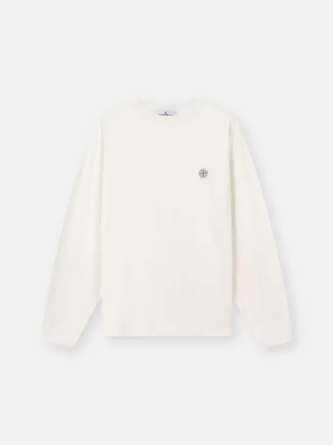 T-shirt à manches longues et coupe classique avec patch Compass ton sur ton T-shirt à manches longues et coupe classique avec patch Compass ton sur ton