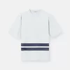 T-shirt oversize à manches courtes avec bandes imprimées