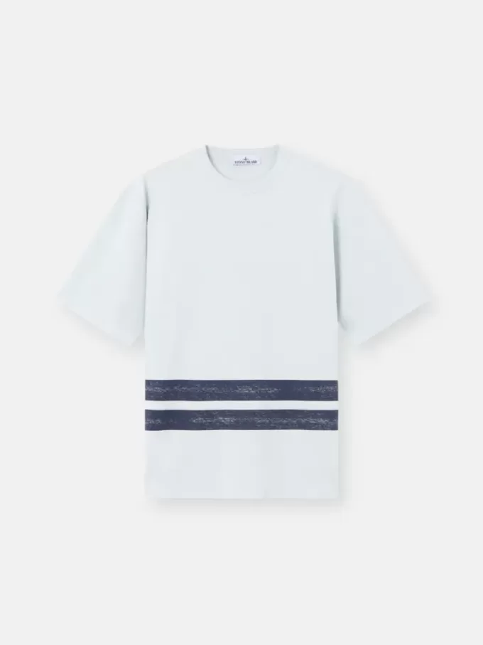 T-shirt oversize à manches courtes avec bandes imprimées