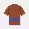 T-shirt oversize à manches courtes avec bandes imprimées